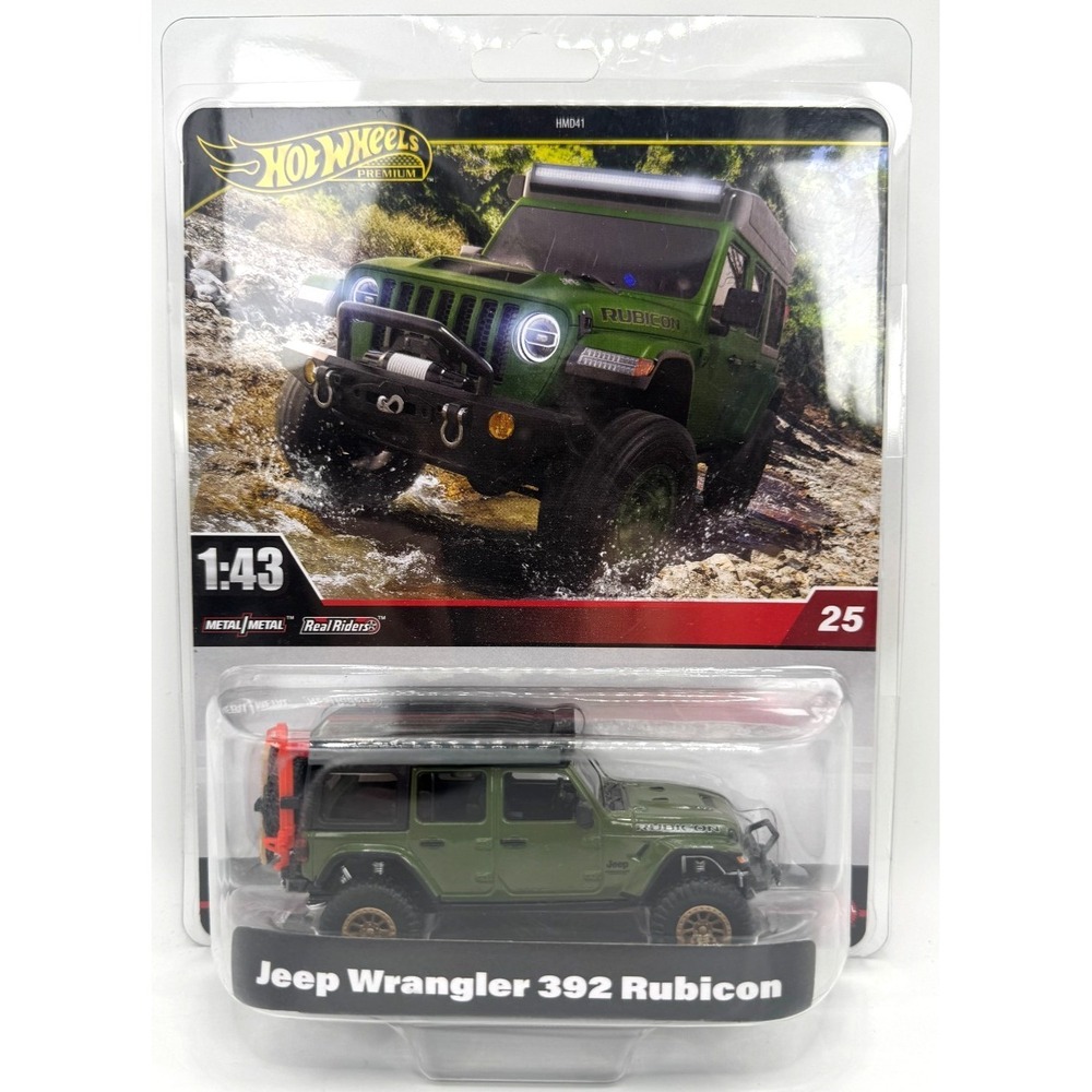 2025 Hot Wheels Premium Jeep Wrangler 392 Rubicon 1:43 Scale Green Diecast HMD41